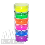 Kép 1/5 - Körömdísz / Nagy Pigment por készlet 6db