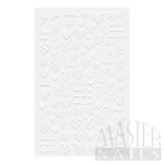 Kép 1/4 - Körömmatrica 3D Szerelmes Szívek / F926 White