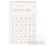 Kép 1/4 - Körömmatrica JOYFUL / Glitter Csillag / Ezüst
