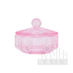 Kép 1/4 - Üveg tégely tetővel / Pink hatszög