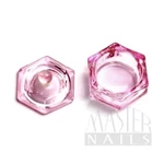 Kép 4/4 - Üveg tégely tetővel Pink hatszög