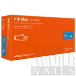 Kép 1/2 - Gumikesztyű / Nitrylex Orange M-es méret 100 db-os