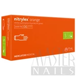 Kép 1/2 - Gumikesztyű / Nitrylex Orange S-es méret 100 db-os