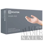 Kép 1/2 - Gumikesztyű / Vinil Clear Púdermentes / M-es méret 100 db-os / Mercator