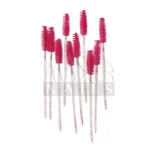 Kép 1/4 - Műszempilla fésű / 10 db / Fuxia-Csillámos