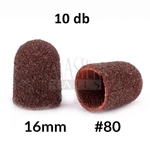 Kép 1/7 - Pedi csiszoló kúp #16mm. Barna (80) 10 db.