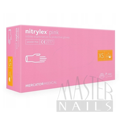 Gumikesztyű / Nitrylex Pink XS-es méret 100 db-os