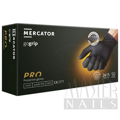 Gumikesztyű / gogrip Black M-es méret 50 db / Mercator