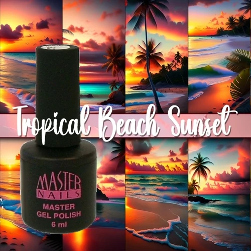 Gel Polish Tropical Beach Sunset