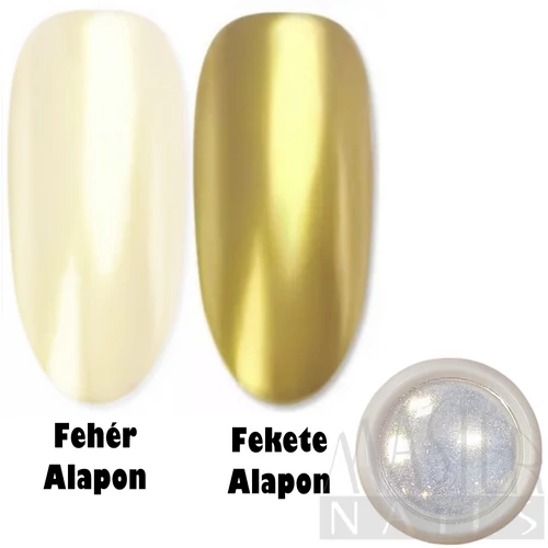 Körömdísz / Tükörpor / FehérArany