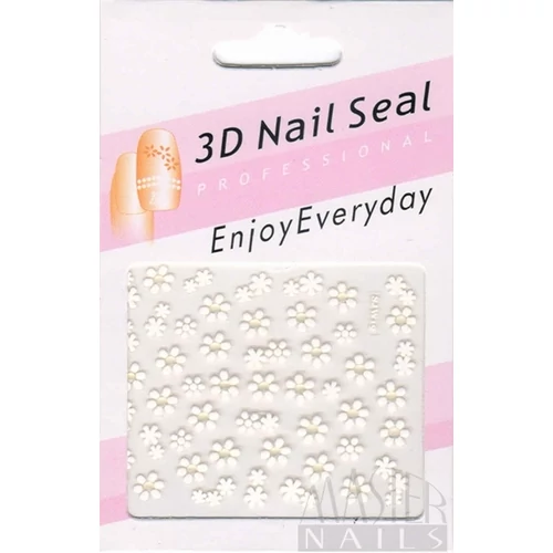 Körömmatrica 3D Fehér / SJW 19