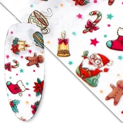 Körömdísz / Nail Wrap Fólia XMas-02