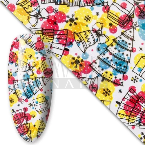 Körömdísz / Nail Wrap Fólia XMas-04