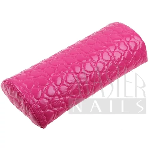 Kéztámasz műbőr / szivecskés pink