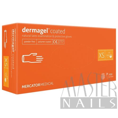 Gumikesztyű / LATEX Púdermentes XS-es méret 100 db-os / Dermagel