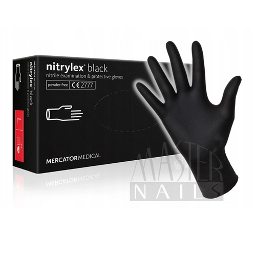 Gumikesztyű / Nitrylex Fekete L-es méret 100 db-os