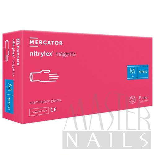 Gumikesztyű / Nitrylex Magenta M-es méret 100 db-os