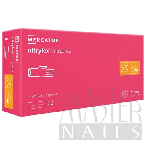 Gumikesztyű / Nitrylex Magenta XS-es méret 100 db-os