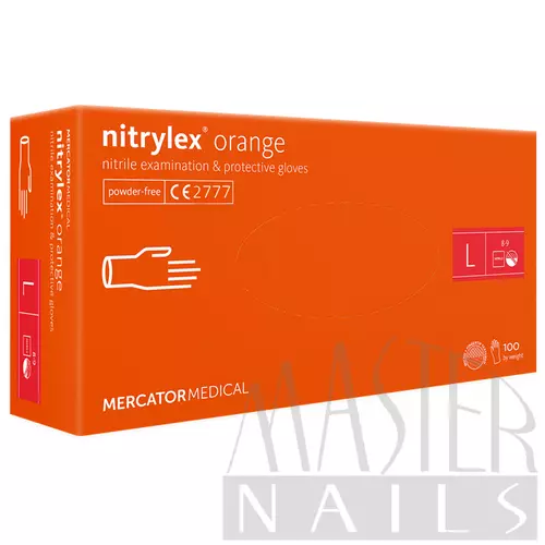 Gumikesztyű / Nitrylex Orange L-es méret 100 db-os