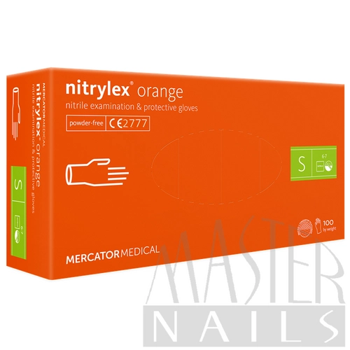 Gumikesztyű / Nitrylex Orange S-es méret 100 db-os