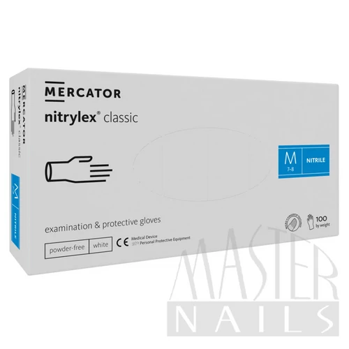 Gumikesztyű / Nitrylex White M-es méret 100 db-os