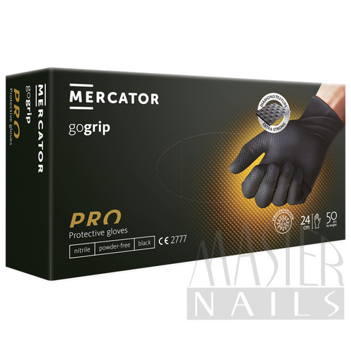 Gumikesztyű / gogrip Black M-es méret 50 db / Mercator