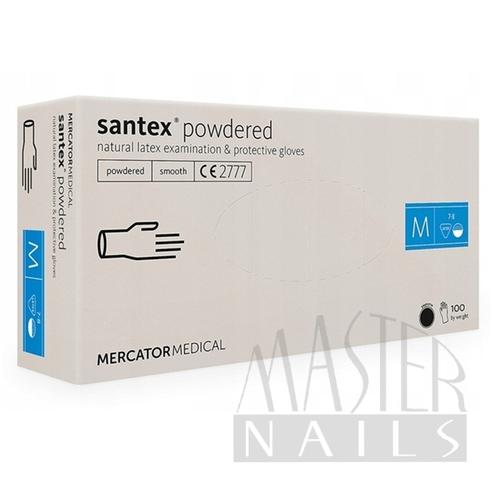 Gumikesztyű / LATEX PÚDERES M-es méret 100 db-os / Santex