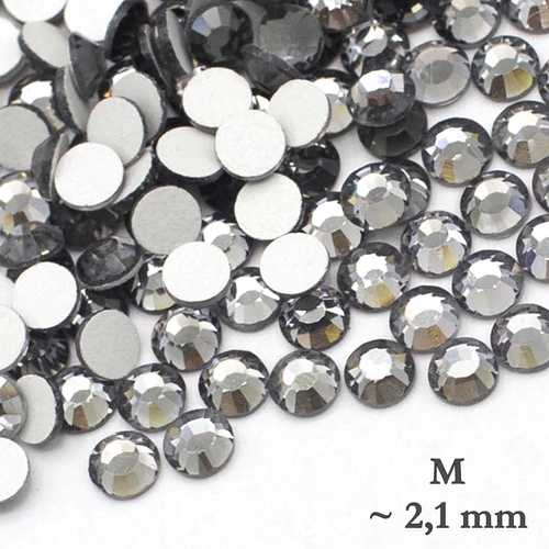 Kristály Strasszkő 1440 db / black diamond (SS5) M-es méret