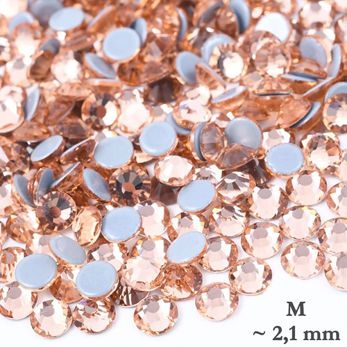 Strasszkő 50 db / light peach M-es méret