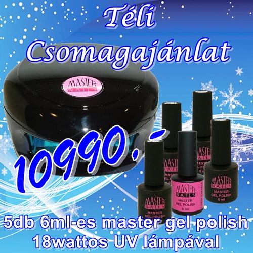 Téli 18watt SZETT (1 db. 18 wattos UV lámpa és 5 db. MN 6 ml Gel Polish)