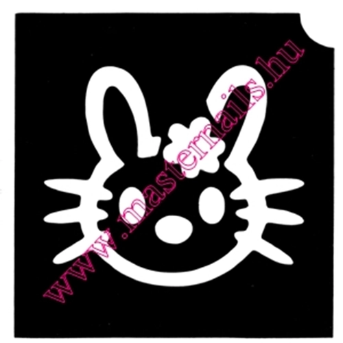 Csillámtetoválás sablon /MN-84/ Hello Kitty nyuszifül