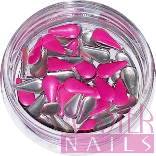 Körömdísz / Szegecs / Neon Pink Csepp