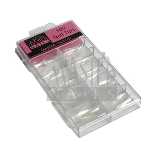 MN Tip box 100 Stiletto-Overlap Átlátszó