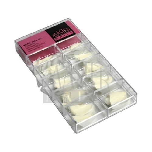 MN Tip box 100 Stiletto-Overlap Natur