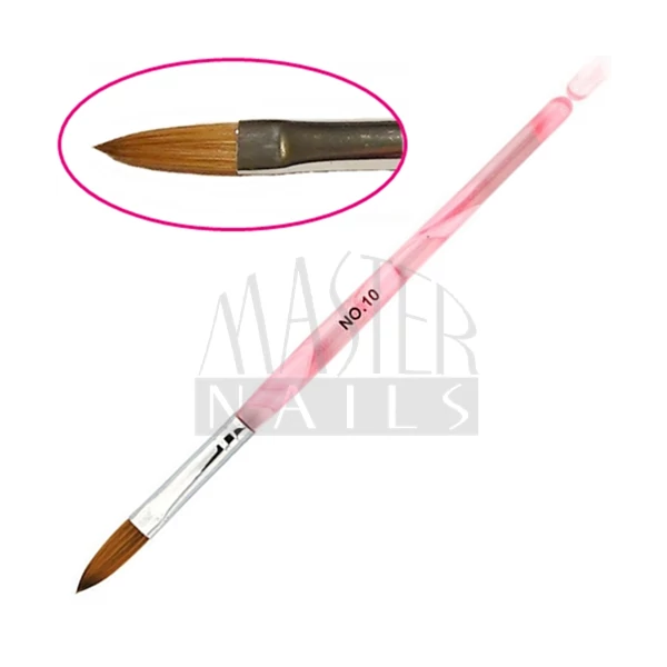 Ecset porcelán LaposHegyes:10 (Pink nyéllel)