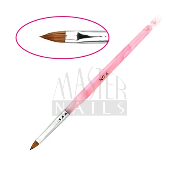 Ecset porcelán LaposHegyes:4 (Pink nyéllel)