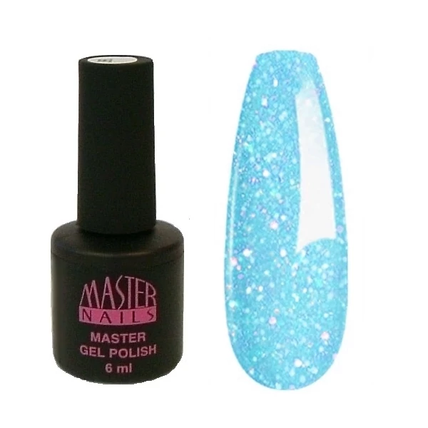 MN 6 ml Gel Polish: 018 - Csillámos Vízkék