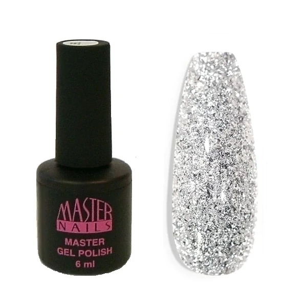 MN 6 ml Gel Polish: 141 - Ezüst Glitter
