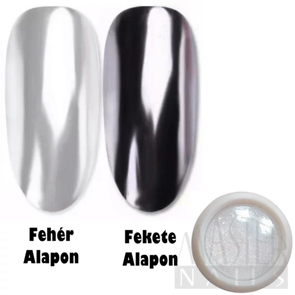 Körömdísz / Tükörpor / Fehér II.