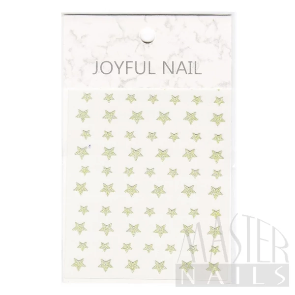 Körömmatrica JOYFUL / Glitter Csillag / Pezsgő