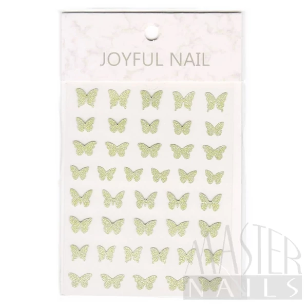 Körömmatrica JOYFUL / Glitter Lepke / Pezsgő