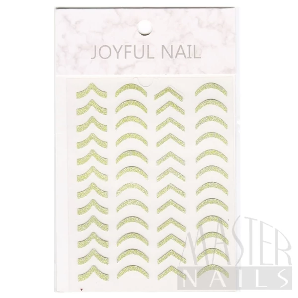 Körömmatrica JOYFUL / Glitter Sávok / Pezsgő