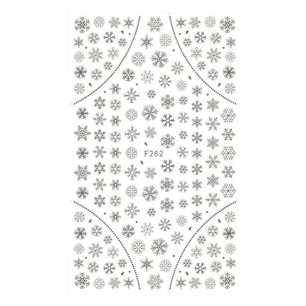 Körömmatrica KARÁCSONYI 3D Fasio / F282 Ezüst