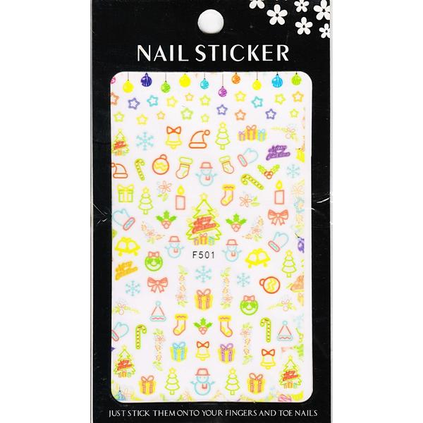 Körömmatrica KARÁCSONYI 3D Nail Sticker / F501