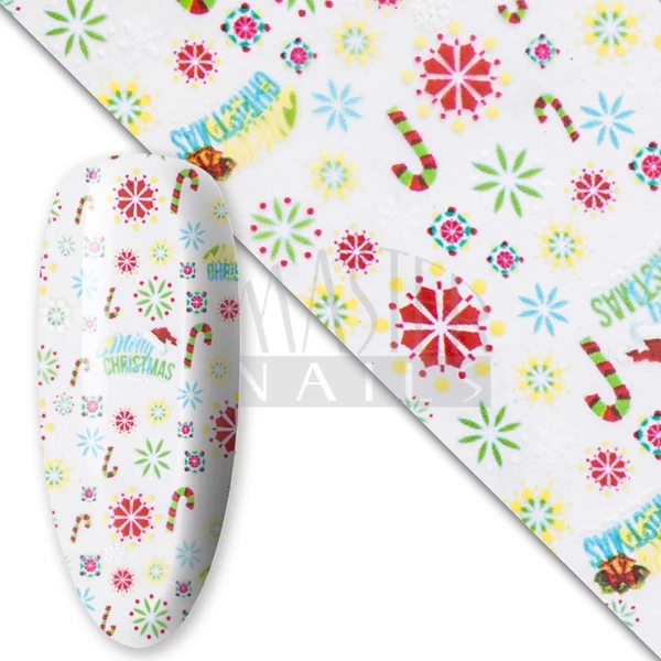 Körömdísz / Nail Wrap Fólia XMas-12