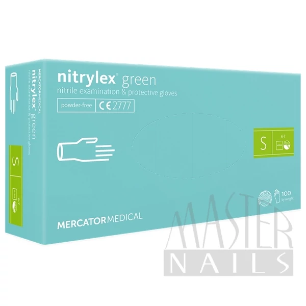 Gumikesztyű / Nitrylex Green S-es méret 100 db-os