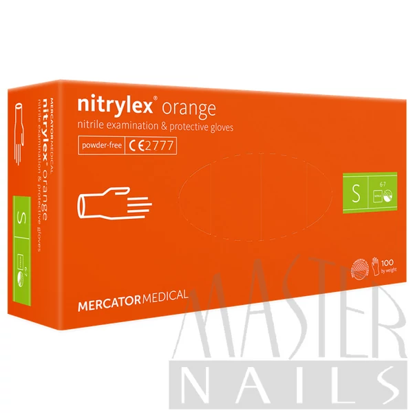 Gumikesztyű / Nitrylex Orange S-es méret 100 db-os