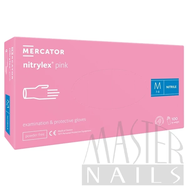 Gumikesztyű / Nitrylex Pink M-es méret 100 db-os