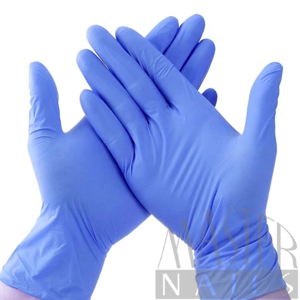 Gumikesztyű 10 db. / NITRIL Kék L-es méret.