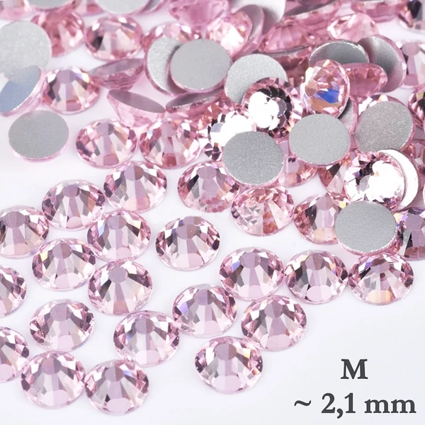 Strasszkő 50 db / light rose M-es méret